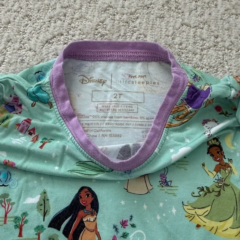 Little Sleepies Disney Princess Dreams Two-Piece Pajama Set - Picture 5 of 6